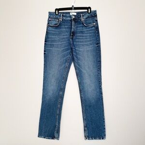 Zara High Rise Split Slits Flare Jeans